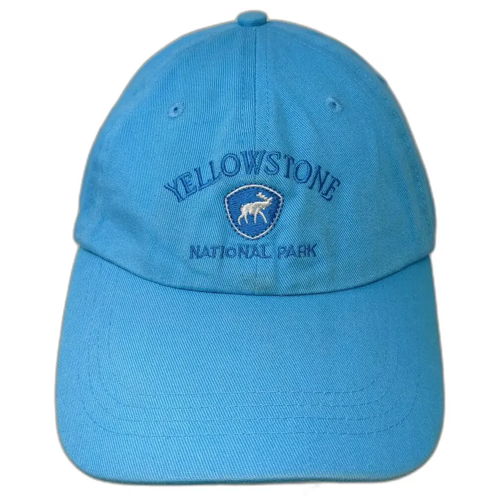 Prairie Mountain Baseball Cap Blue One Size Yellowstone National Park Moose Hat